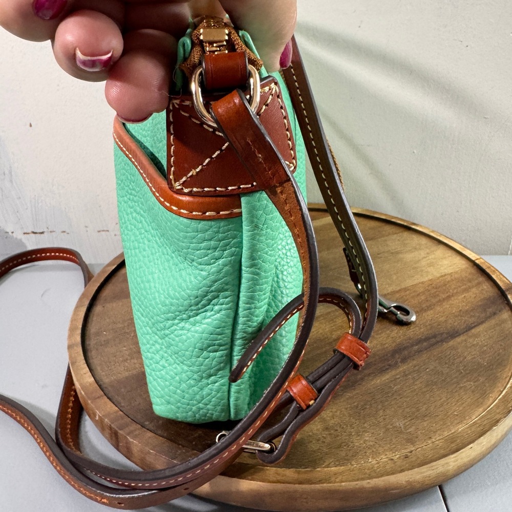 Dooney & Bourke Crossbody Bag Womens Small Mint Green Good Pebbled Leather 6276 - Picture 6 of 16